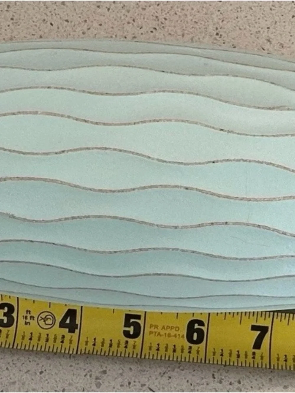 Pastel Mint Textured wooden Vase with Flowers Not Included